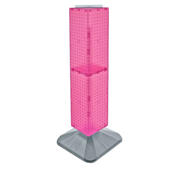4-Sided Pegboard Floor Revolving Display Panel Size: 8"W x 40"H